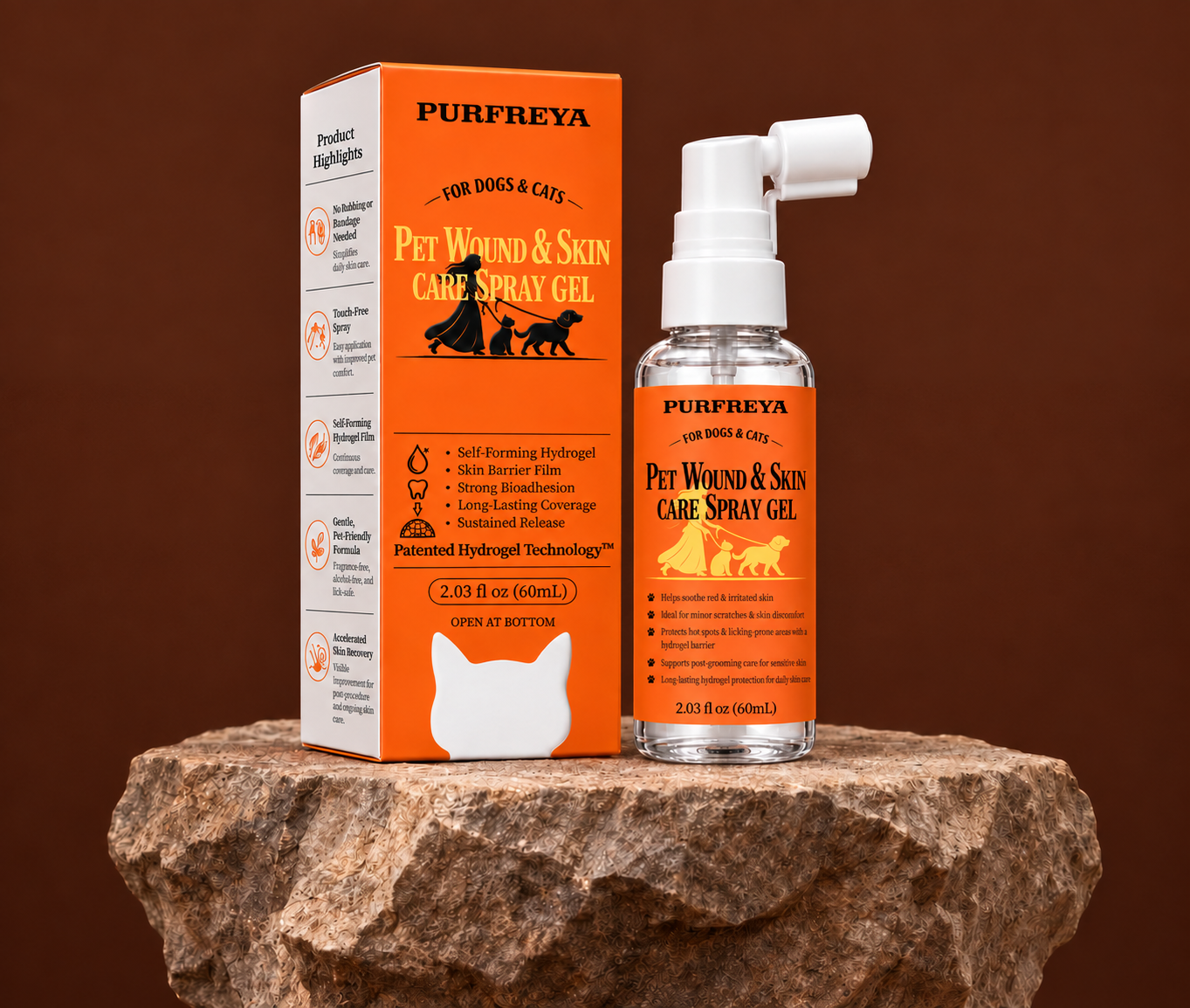 Pet Skin Care Spray Gel packaging